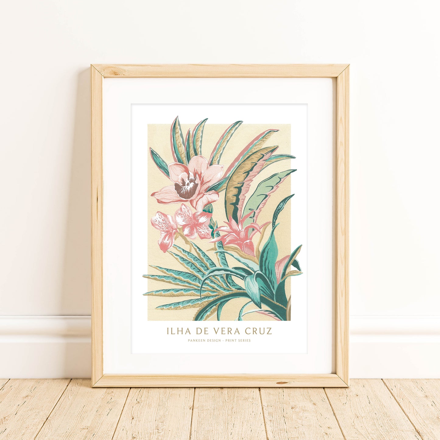 © Pankeen design | Ilha de Vera Cruz Art Print in A4 mount size and A3 frame.
