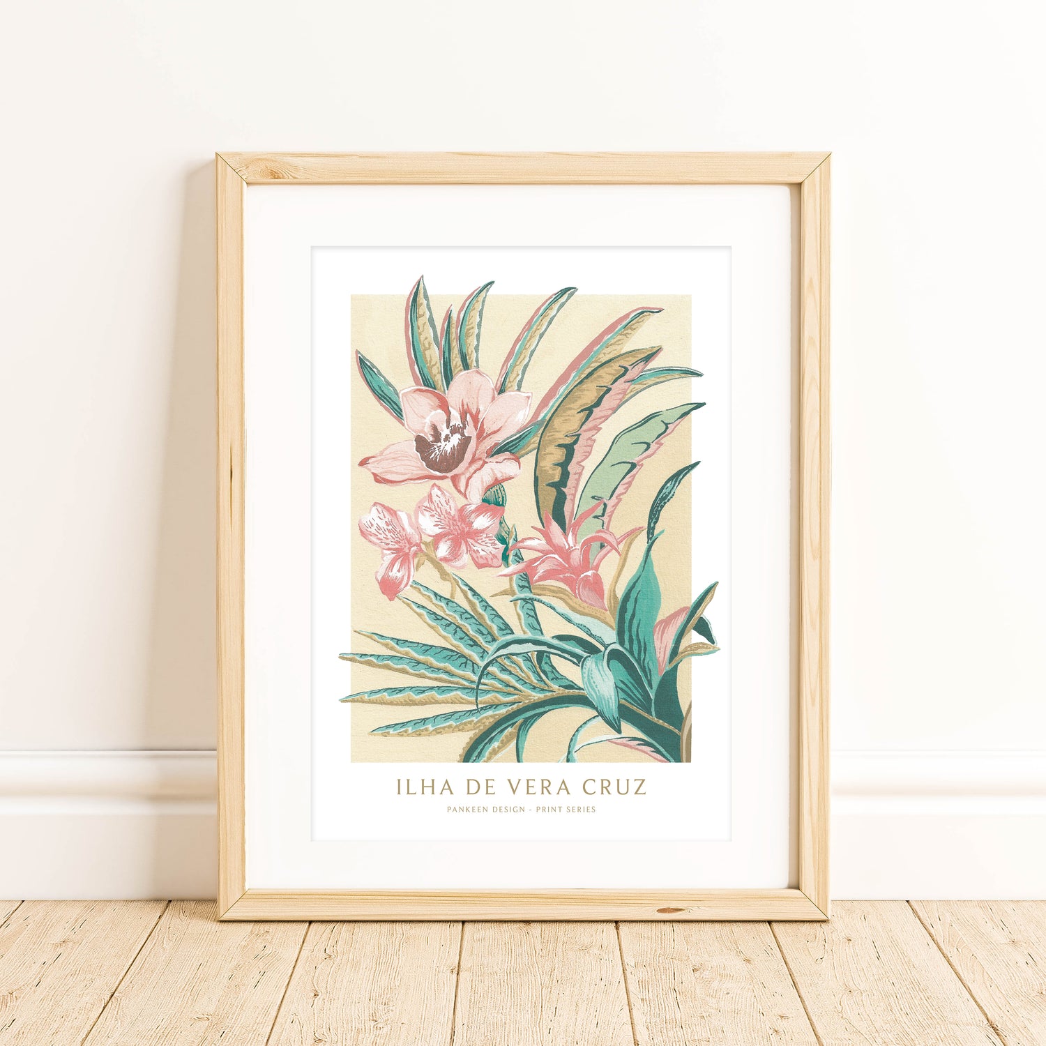 © Pankeen design | Ilha de Vera Cruz Art Print in A4 mount size and A3 frame.